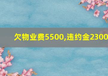 欠物业费5500,违约金2300