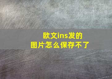 欧文ins发的图片怎么保存不了