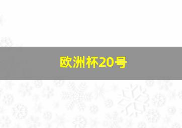 欧洲杯20号