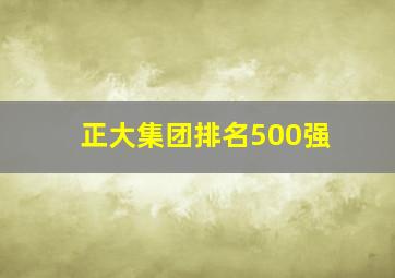 正大集团排名500强