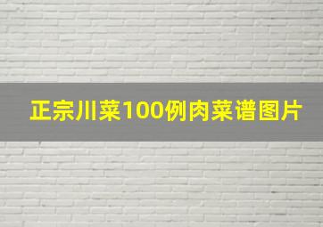 正宗川菜100例肉菜谱图片