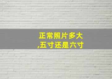 正常照片多大,五寸还是六寸