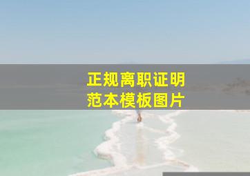 正规离职证明范本模板图片