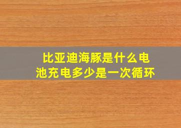 比亚迪海豚是什么电池充电多少是一次循环