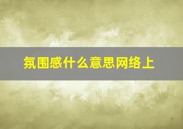 氛围感什么意思网络上