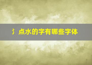 氵点水的字有哪些字体