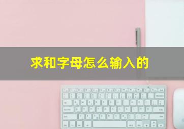 求和字母怎么输入的