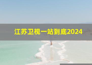 江苏卫视一站到底2024