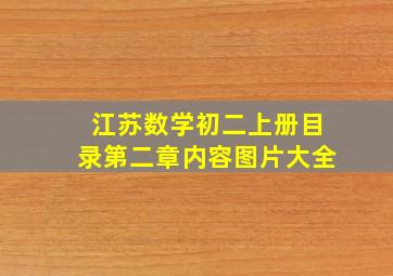 江苏数学初二上册目录第二章内容图片大全