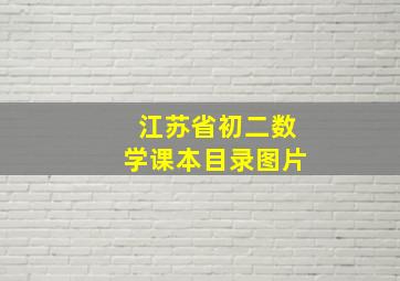 江苏省初二数学课本目录图片