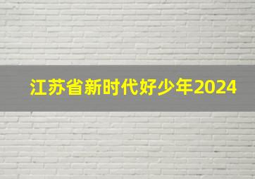 江苏省新时代好少年2024