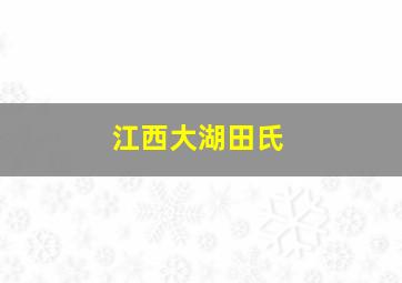 江西大湖田氏