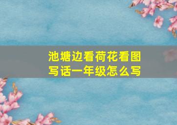 池塘边看荷花看图写话一年级怎么写