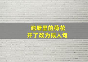 池塘里的荷花开了改为拟人句