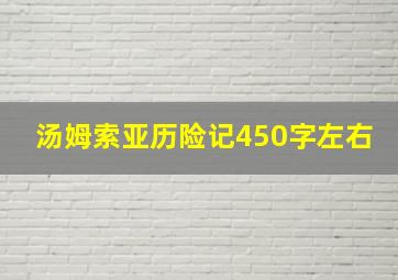 汤姆索亚历险记450字左右