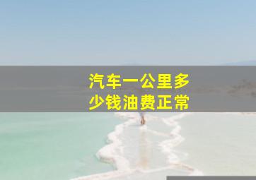 汽车一公里多少钱油费正常