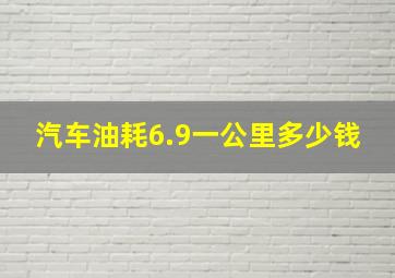 汽车油耗6.9一公里多少钱