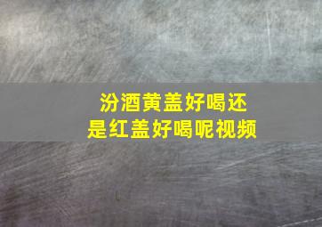 汾酒黄盖好喝还是红盖好喝呢视频