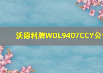 沃德利牌WDL9407CCY公告