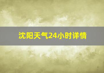 沈阳天气24小时详情