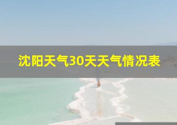 沈阳天气30天天气情况表