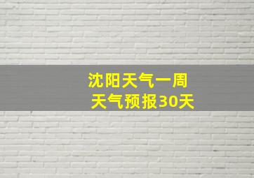 沈阳天气一周天气预报30天