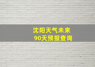 沈阳天气未来90天预报查询