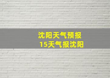 沈阳天气预报15天气报沈阳