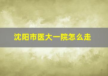 沈阳市医大一院怎么走