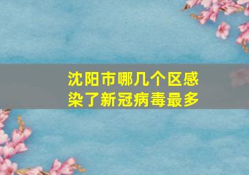 沈阳市哪几个区感染了新冠病毒最多