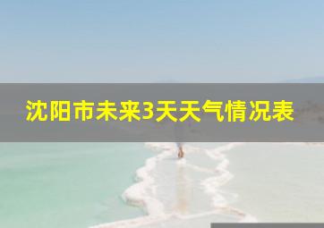 沈阳市未来3天天气情况表