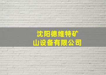 沈阳德维特矿山设备有限公司