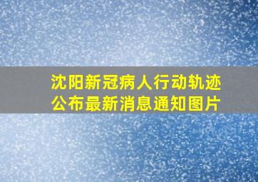 沈阳新冠病人行动轨迹公布最新消息通知图片