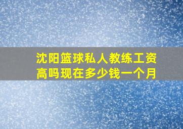 沈阳篮球私人教练工资高吗现在多少钱一个月