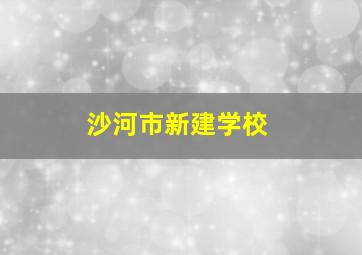 沙河市新建学校