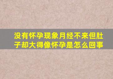 没有怀孕现象月经不来但肚子却大得像怀孕是怎么回事