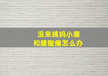 没来姨妈小腹和腰酸痛怎么办