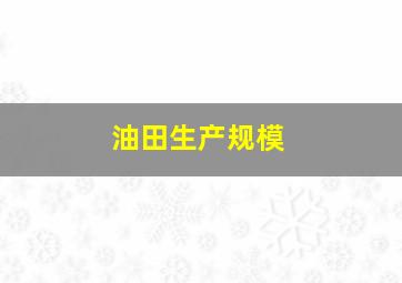 油田生产规模