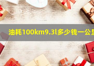 油耗100km9.3l多少钱一公里