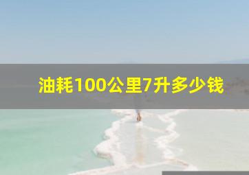 油耗100公里7升多少钱