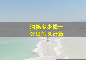 油耗多少钱一公里怎么计算