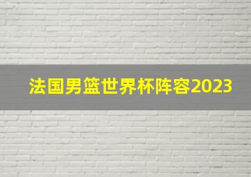 法国男篮世界杯阵容2023