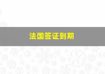 法国签证到期