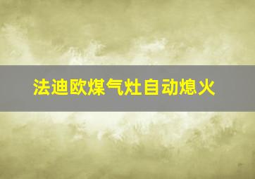 法迪欧煤气灶自动熄火