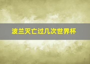 波兰灭亡过几次世界杯