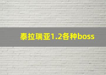 泰拉瑞亚1.2各种boss