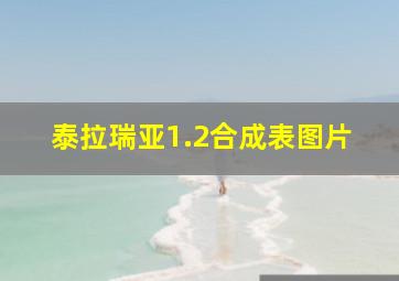 泰拉瑞亚1.2合成表图片