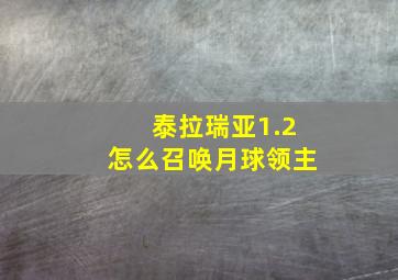 泰拉瑞亚1.2怎么召唤月球领主