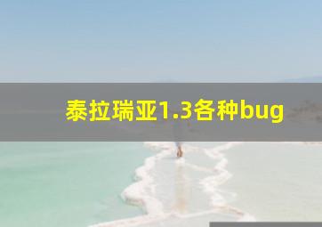 泰拉瑞亚1.3各种bug