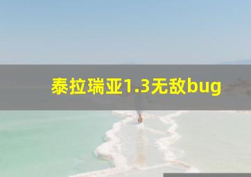 泰拉瑞亚1.3无敌bug